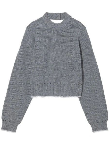 Pulover tricotat PROENZA SCHOULER WHITE LABEL gri