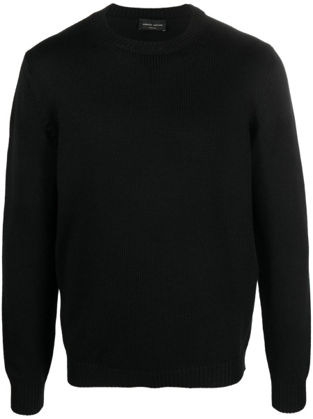 Pulover tricotat Roberto Collina negru