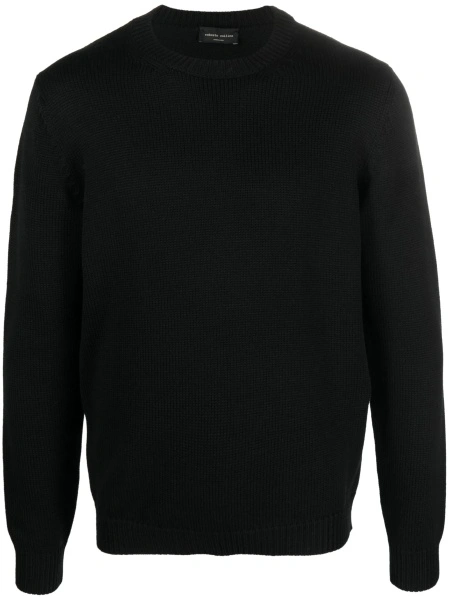 Pulover tricotat Roberto Collina negru