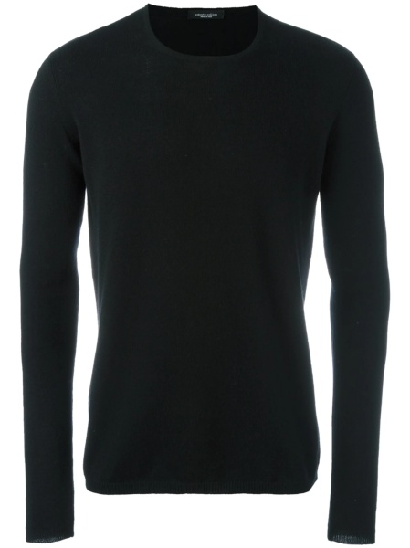 Pulover tricotat Roberto Collina negru