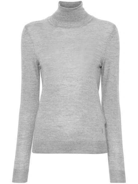Pulover tricotat Saint Laurent gri