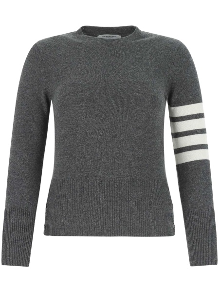 Pulover tricotat Thom Browne gri