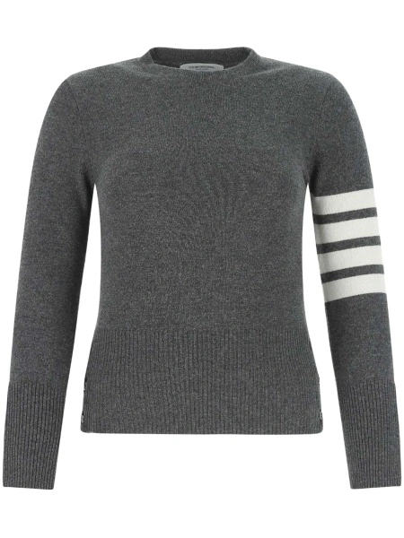 Pulover tricotat Thom Browne gri