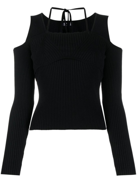 Pulover tricotat Versace Jeans Couture negru