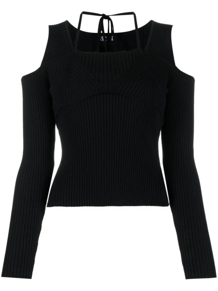 Pulover tricotat Versace Jeans Couture negru