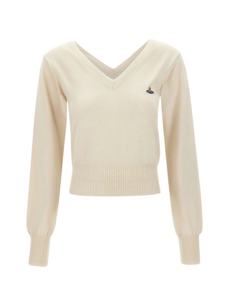 Pulover tricotat Vivienne Westwood alb