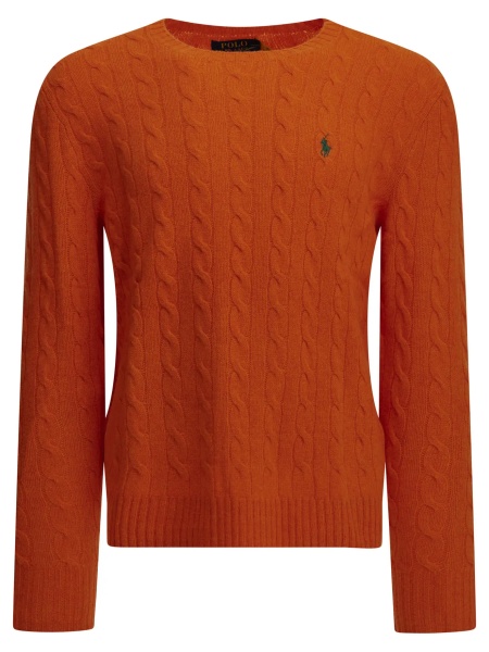 Pulover Wool and cashmere crew-neck sweater with logo