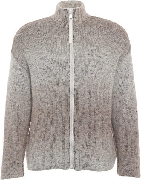 Pulovere Cardigan with stand-up collar