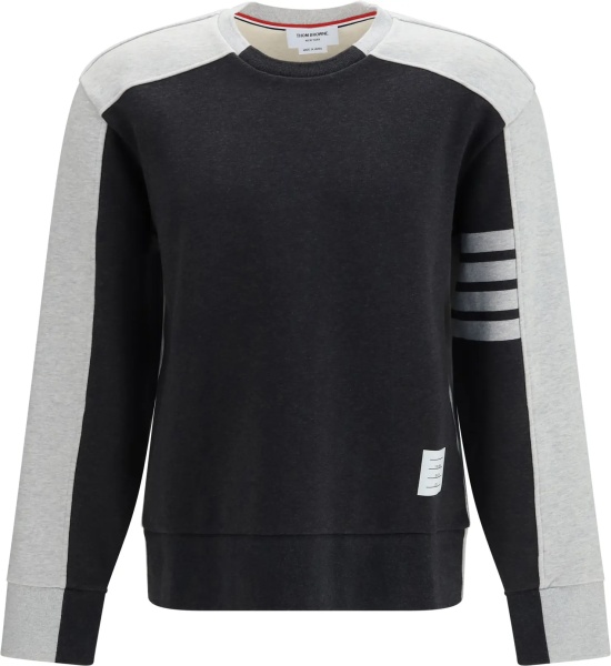 Pulovere Colorblock Crewneck Sweatshirt with 4-bar detail