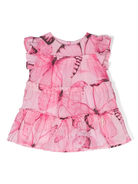 Rochie casual Blumarine roz din bumbac