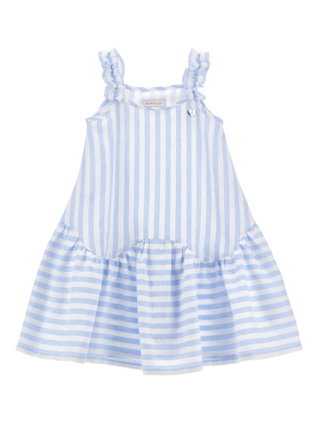 Rochie casual Monnalisa albastra din vascoza si in