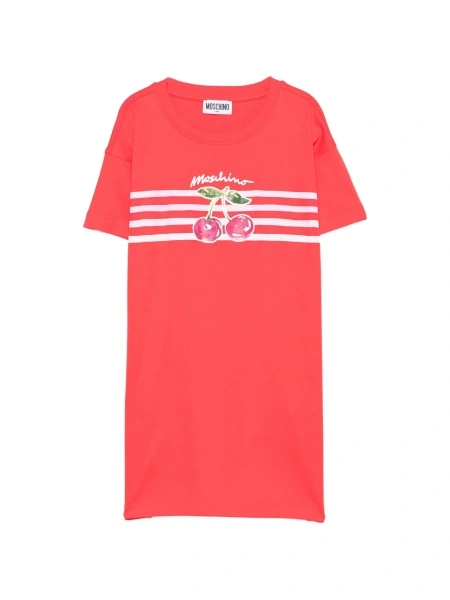 Rochie casual Moschino rosie din bumbac