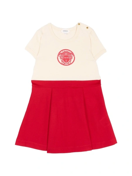 Rochie casual Versace rosie din bumbac