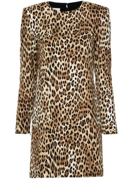 Rochie de ocazie Moschino maro din lana si elastan