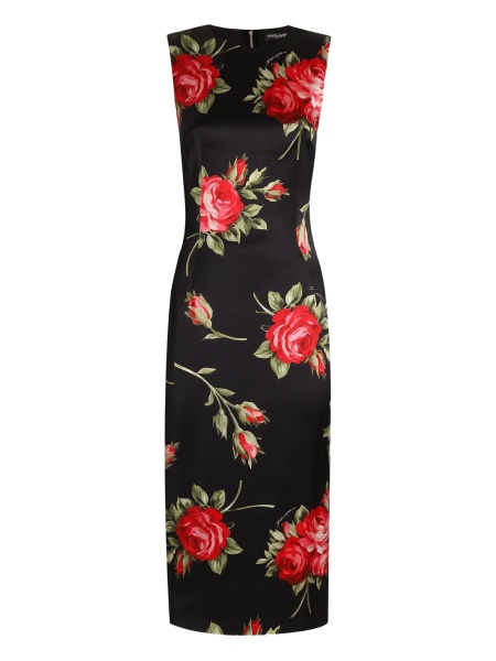 Rochie de zi Dolce & Gabbana neagra din vascoza si elastan