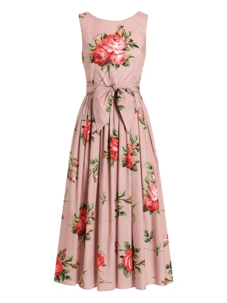 Rochie de zi Dolce & Gabbana roz din bumbac