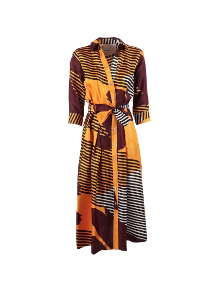 Rochie de zi LE SARTE PETTEGOLE portocalie