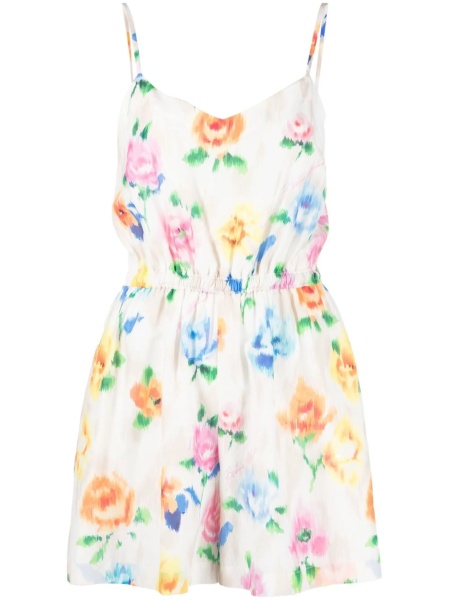 Rochie de zi LOVE Moschino alba din bumbac si matase