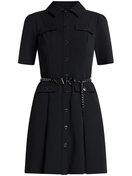 Rochie de zi Michael Kors neagra din elastan si polyester