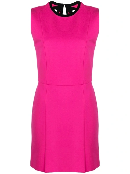 Rochie de zi MSGM roz din vascoza si poliamida