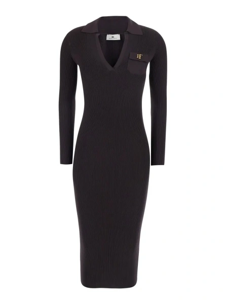 Rochie Elisabetta Franchi maro din tesatura tehnica