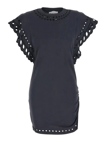 Rochie Isabel Marant neagra din bumbac 'Orlane'