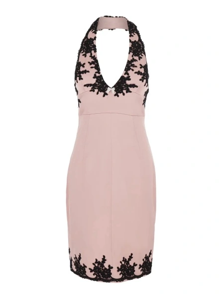 Rochie Markgong roz din satin