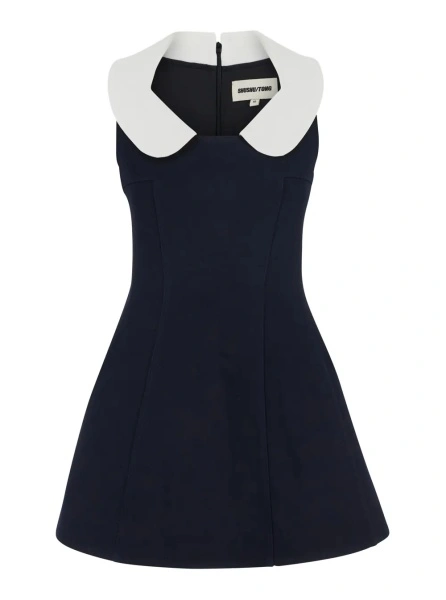 Rochie SHUSHU/TONG albastra din lana