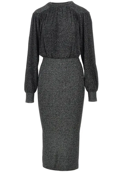 Rochii 'Aliza' lurex midi dress