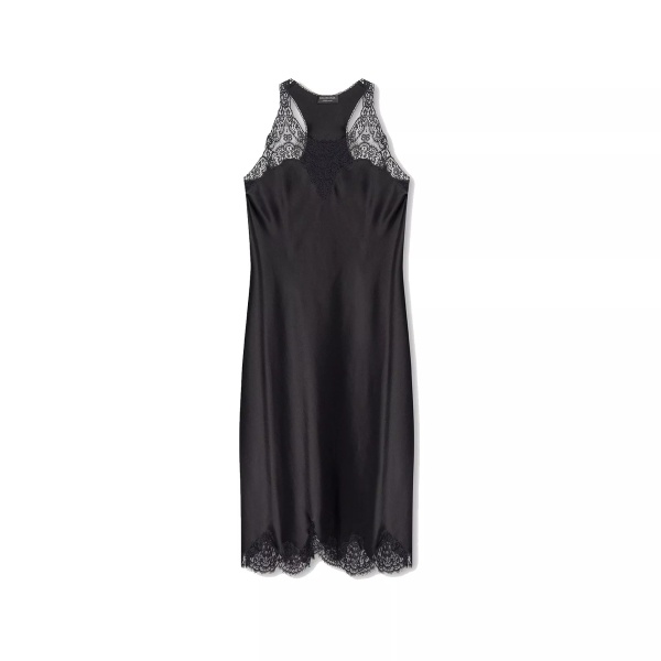 Rochii Balenciaga Satin Strappy Midi Dress