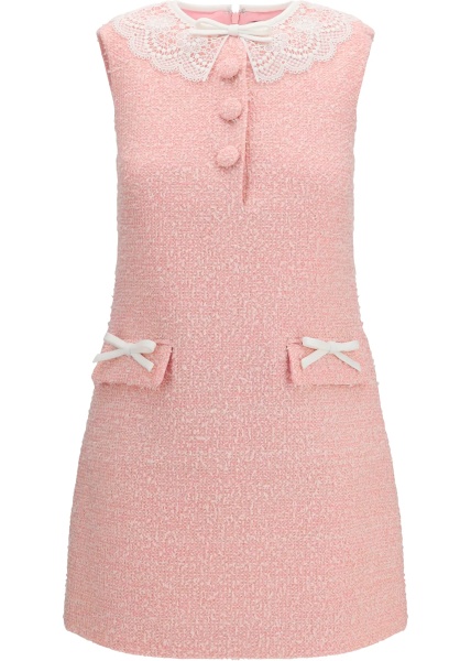 Rochii Bouclé mini Dress with lace collar