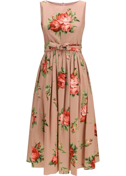 Rochii Cotton Dress with rose bouquet print