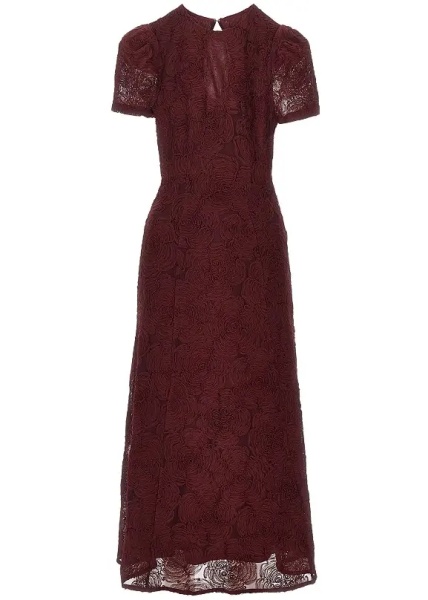 Rochii Floral mesh ankle-length dress