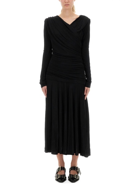Rochii Gathered Midi Dress