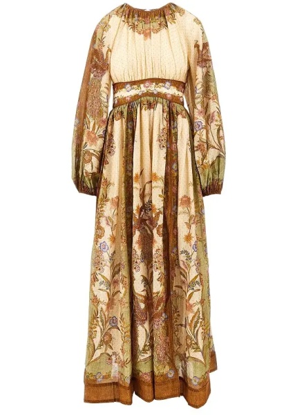 Rochii 'Indra' cotton and silk long dress