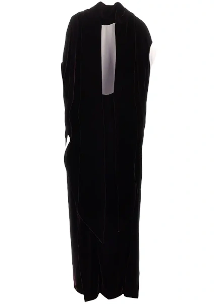 Rochii Long velvet dress with cape detail