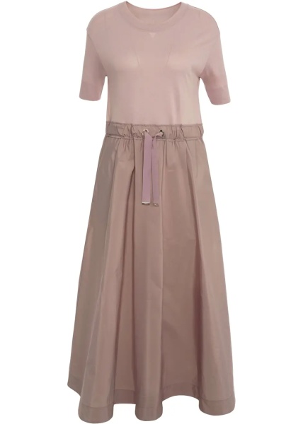 Rochii Midi dress with drawstring at waist