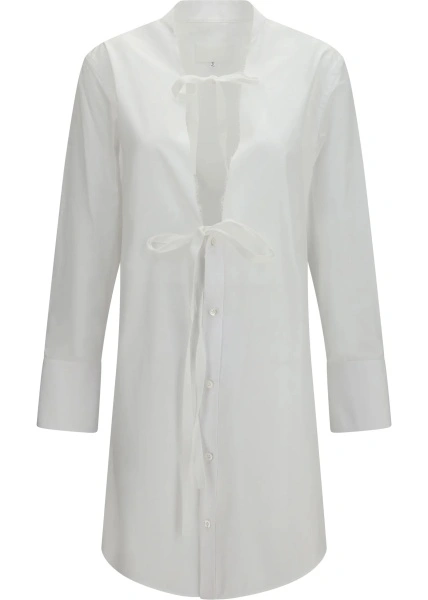 Rochii Raw-edge cotton mini Dress