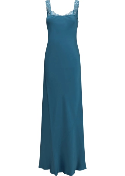 Rochii satin maxi Dress with lace trims