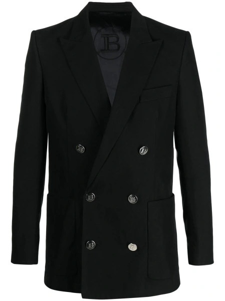 Sacou Balmain negru din polyester si bumbac