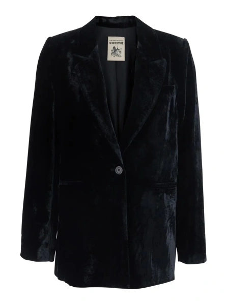 Sacou Semicouture negru din catifea