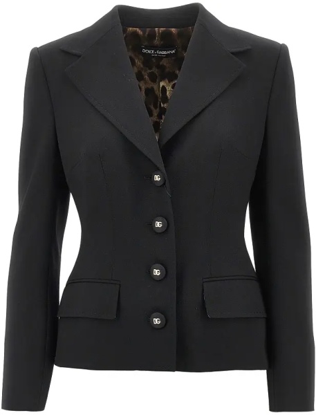 Sacou Slim Fit gabardine single-breasted jacket