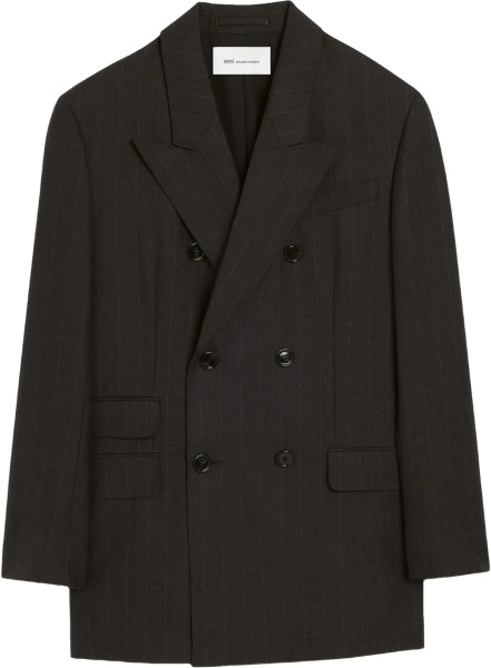 Sacou Striped wool double breasted Blazer
