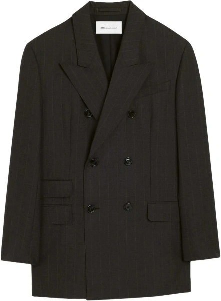 Sacou Striped wool double breasted Blazer