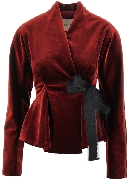 Sacou Velvet jacket with bow