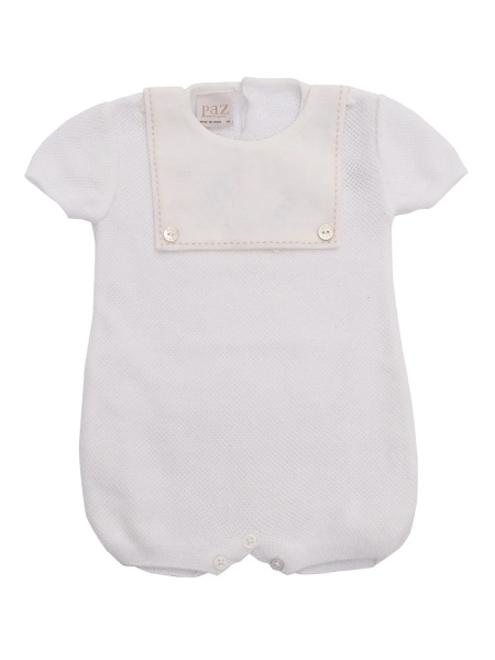 Salopete KNIT NEWBORN ROMPER "LINO"