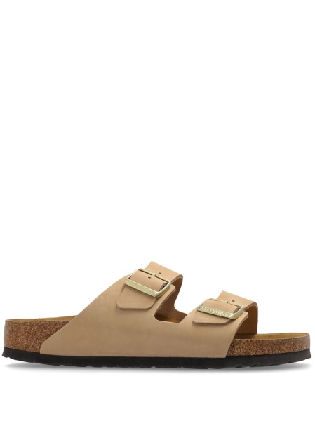 Sandale Birkenstock arizona neutre din piele