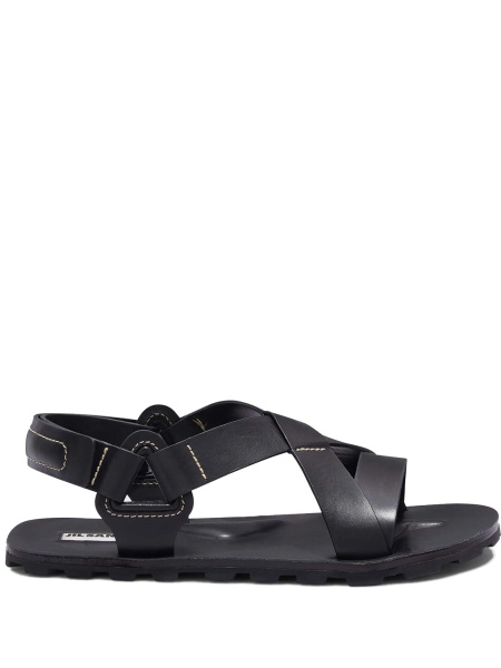 Sandale Jil Sander negre din piele