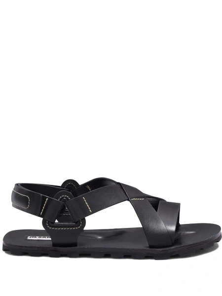 Sandale Jil Sander negre din piele