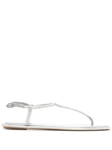 Sandale Rene Caovilla gri din satin